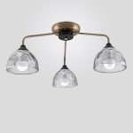 MD.3826-3-S AB+BK Люстра потолочная 3*60Вт E27