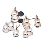 MD.4889-8-S AB+BK Люстра потолочная 8*60Вт E27