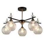 MD.4892-5-S COFFEE+FGD Люстра потолочная 5*60Вт E27