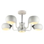 MD.4914-5-S WH+CH Люстра потолочная 5*60Вт E14