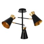 MD.78853-3-S BK+FGD Люстра потолочная 3*60Вт E27