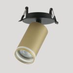 IL.0005.2001-R-BMG Светильник GU10 1*10W потолочный встраиваемый спот Черный и Матовое Золото