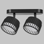 IL.0005.2301-2-BK Светильник GX53 2*12W настенно-потолочный спот Черный