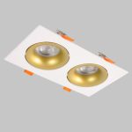 IL.0029.0010-2-WMG Светильник встраиваемый поворотный GU10 2*50W Белый/Матовое Золото