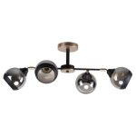 MD.51848-4-S-BK+CPN Люстра потолочная 4*60Вт Е27