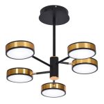 PLC-7049-700 Люстра светодиодная потолочная, 70Вт, пульт ДУ, 3200К+6500К