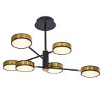 PLC-7049-820 Люстра светодиодная потолочная, 84Вт, пульт ДУ, 3200К+6500К