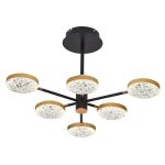 PLC-7050-780 Люстра светодиодная потолочная, 84Вт, пульт ДУ, 3200К+6500К