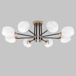 MD.4144-8-S-BK+FGD Люстра потолочная 8*Е27