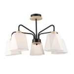 MD.5714-5-S-BK+WOOD Люстра потолочная 5*Е27