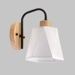 MD.5714-1-W-BK+WOOD Бра настенное 1*Е27