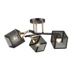 MD.5708-3-S-BK+FGD Люстра потолочная 3*Е27