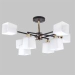 MD.4080-8-S-BK+FGD Люстра потолочная 8*Е27