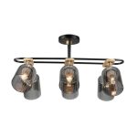 MD.5712-6-S-BK+WOOD Люстра потолочная 6*Е27