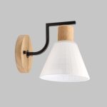 MD.5716-1-W-BK+WOOD Бра настенное 1*Е27