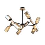 MD.5495-10-S-BK+WOOD Люстра потолочная 10*Е27