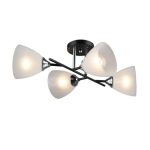 MD.2142-4-S-BK+CH Люстра потолочная 5*Е27