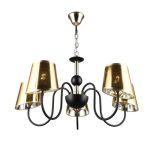 MD.4219-5-P-BK+FGD Люстра потолочная 5*Е27