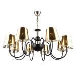 MD.4219-8-P-BK+FGD Люстра потолочная 8*Е27