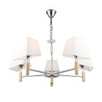 MD.4221-5-P-CH+WH Люстра потолочная 5*Е27