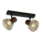 SP.043-52-18 Спот настенно-потолочный E27 2*60W черный+темное дерево