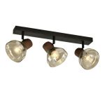 SP.043-53-18 Спот настенно-потолочный E27 3*60W черный+темное дерево