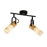 SP.044-62-18 Спот настенно-потолочный E14 2*40W черный+светлое дерево