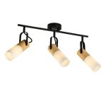 SP.044-63-18 Спот настенно-потолочный E14 3*40W черный+светлое дерево