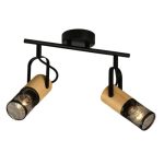 SP.045-62-18 Спот настенно-потолочный E14 2*40W черный+светлое дерево