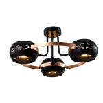 MD.21743-3-S-BK+CP Люстра потолочная Е27 3*60W черный+медь