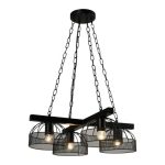 MD.1710-1-P BK Люстра подвесная 3*60Вт E27