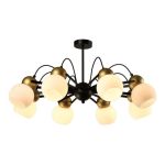 MD.22438-8-S-BK+GD Люстра потолочная Е27 8*60W черный+золото