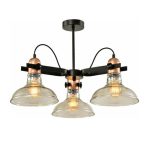 MD.20552-3-S-BK+AB Люстра потолочная Е27 3*60W черный+бронза