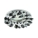 IL.0017.1218 Светильник MR16 встраиваемый Хром, Хрусталь прозрачный/черный GU5.3 50Вт