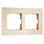 Рамка на 2 поста AluMax (шампань)