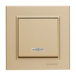 Makel Karea Латунь выключатель 1-клавишный с подсветкой