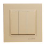 Makel Karea Латунь выключатель 3-клавишный (1 вход-3 выхода)