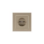 Makel Karea Латунь Розетка с/з (бакелит)