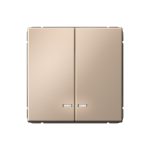 Systeme Electric ARTGALLERY 2-клавишный ВЫКЛЮЧАТЕЛЬ с подсветкой, сх.5а, 10АХ, механизм, ПЕСОЧНЫЙ