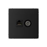 Systeme Electric ARTGALLERY РОЗЕТКА двойная ТВ + компьютерная RJ45, кат. 5Е, КАРБОН