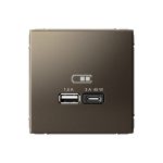 Systeme Electric ARTGALLERY USB РОЗЕТКА A + тип-C 45Вт высокоскор.заряд. QC, PD, механизм, МОККО