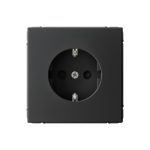 Systeme Electric ARTGALLERY РОЗЕТКА с заземлением со шторками, 16А, механизм, КАРБОН