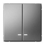 Systeme Electric ARTGALLERY 2-клавишный ВЫКЛЮЧАТЕЛЬ с подсветкой, сх.5а, 10АХ, механизм, СТАЛЬ