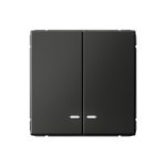 Systeme Electric ARTGALLERY 2-клавишный ВЫКЛЮЧАТЕЛЬ с подсветкой, сх.5а, 10АХ, механизм, БАЗАЛЬТ