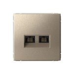 Systeme Electric ARTGALLERY РОЗЕТКА двойная компьютерная RJ45+RJ45, кат.6А, механизм, ШАМПАНЬ
