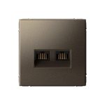 Systeme Electric ARTGALLERY РОЗЕТКА двойная компьютерная RJ45+RJ45, кат.6А, механизм, МОККО