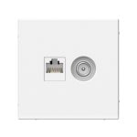 Systeme Electric ARTGALLERY РОЗЕТКА двойная ТВ + компьютерная RJ45, кат. 5Е, БЕЛЫЙ