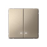 Systeme Electric ARTGALLERY 2-клавишный ВЫКЛЮЧАТЕЛЬ с подсветкой, сх.5а, 10АХ, механизм, ШАМПАНЬ