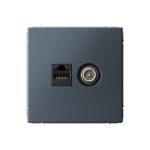 Systeme Electric ARTGALLERY РОЗЕТКА двойная ТВ + компьютерная RJ45, кат. 5Е, ГРИФЕЛЬ