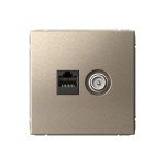 Systeme Electric ARTGALLERY РОЗЕТКА двойная ТВ + компьютерная RJ45, кат. 5Е, ШАМПАНЬ